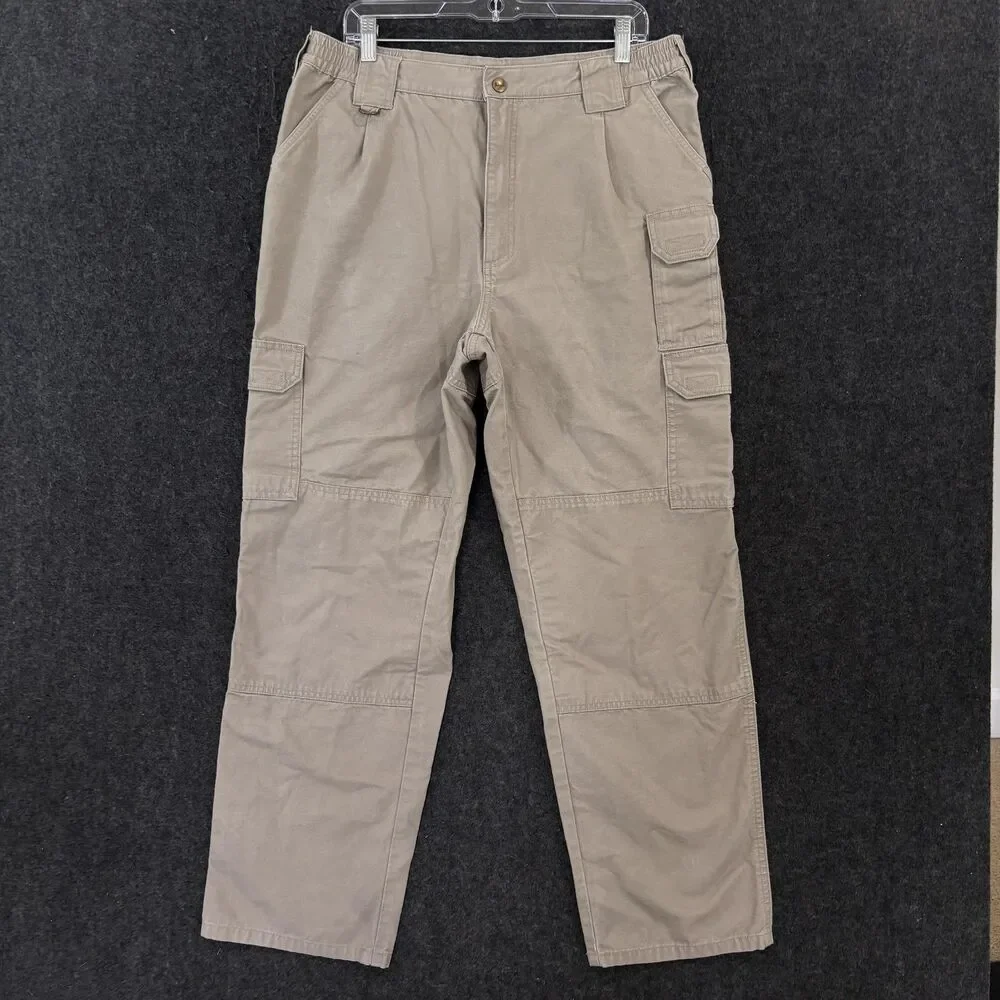 5.11 Tactical Cargo Pants Men's 36x32 Khaki Canvas Utility Relaxed 74251-055